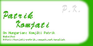 patrik komjati business card
