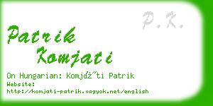 patrik komjati business card